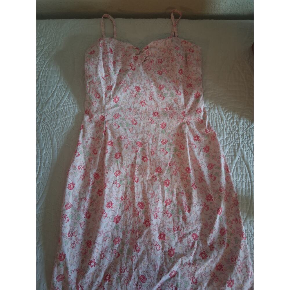 Ralph Lauren pale pink floral dress Size 4 Cotage Core